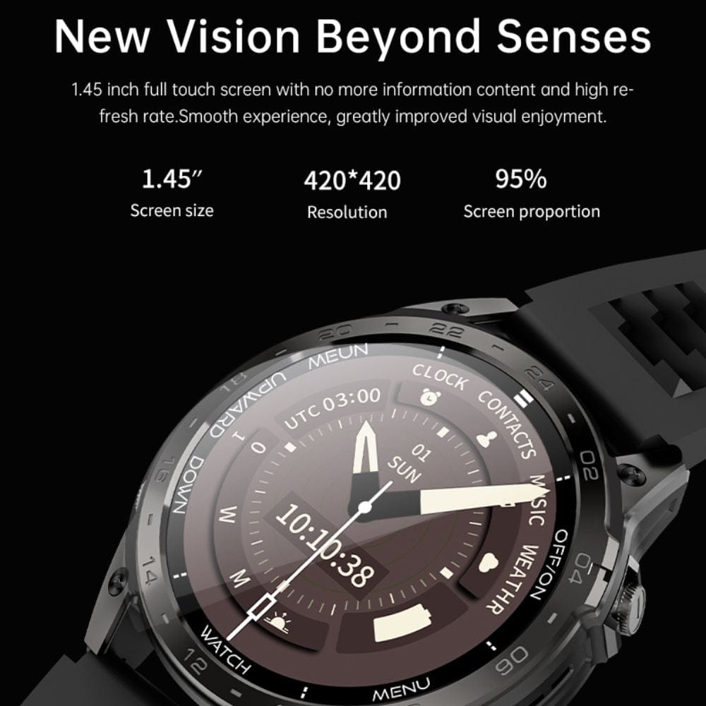 TELUX SPORTX Smart Calling Watch with 1.39” FHD Display & AI Voice Assistant - Y2680