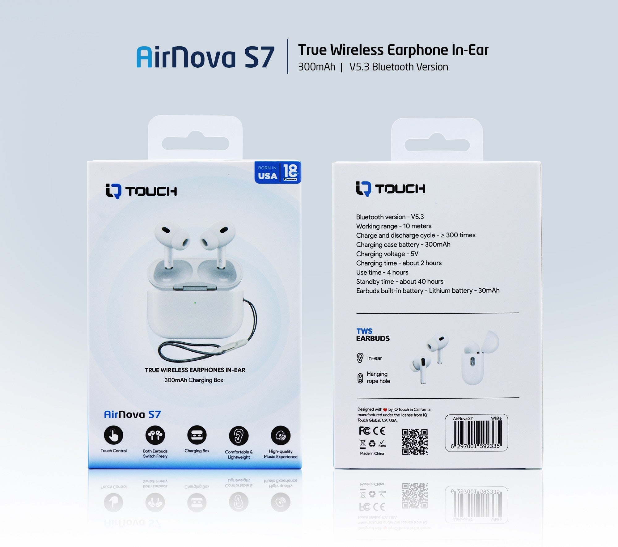 IQ TOUCH Tws Bluetooth Earbuds With V 5.3 Bt