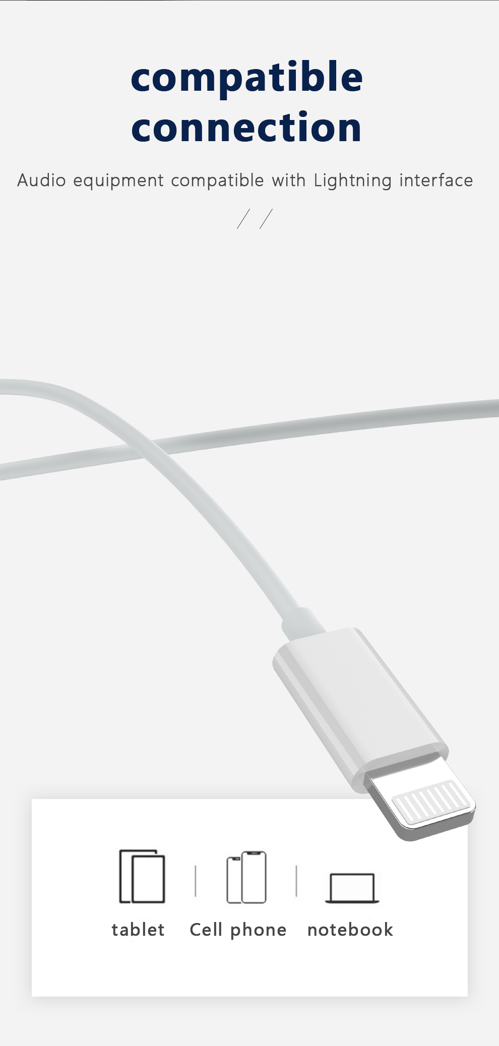 IQ TOUCH Wired Earbuds Headphones with Lightning Plug - SOLO-S7+