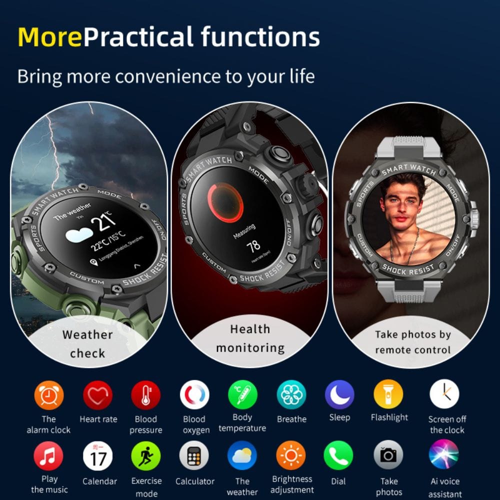 TELUX POWERFIT Smart Calling Watch with 1.53” FHD Display & 15 Days Battery Life - Y2682